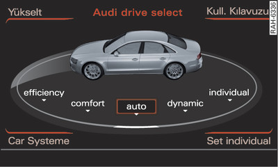 Bilgilendirici sistem: Drive select